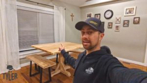 DIY Pedestal Game Table with a Removable Table Top